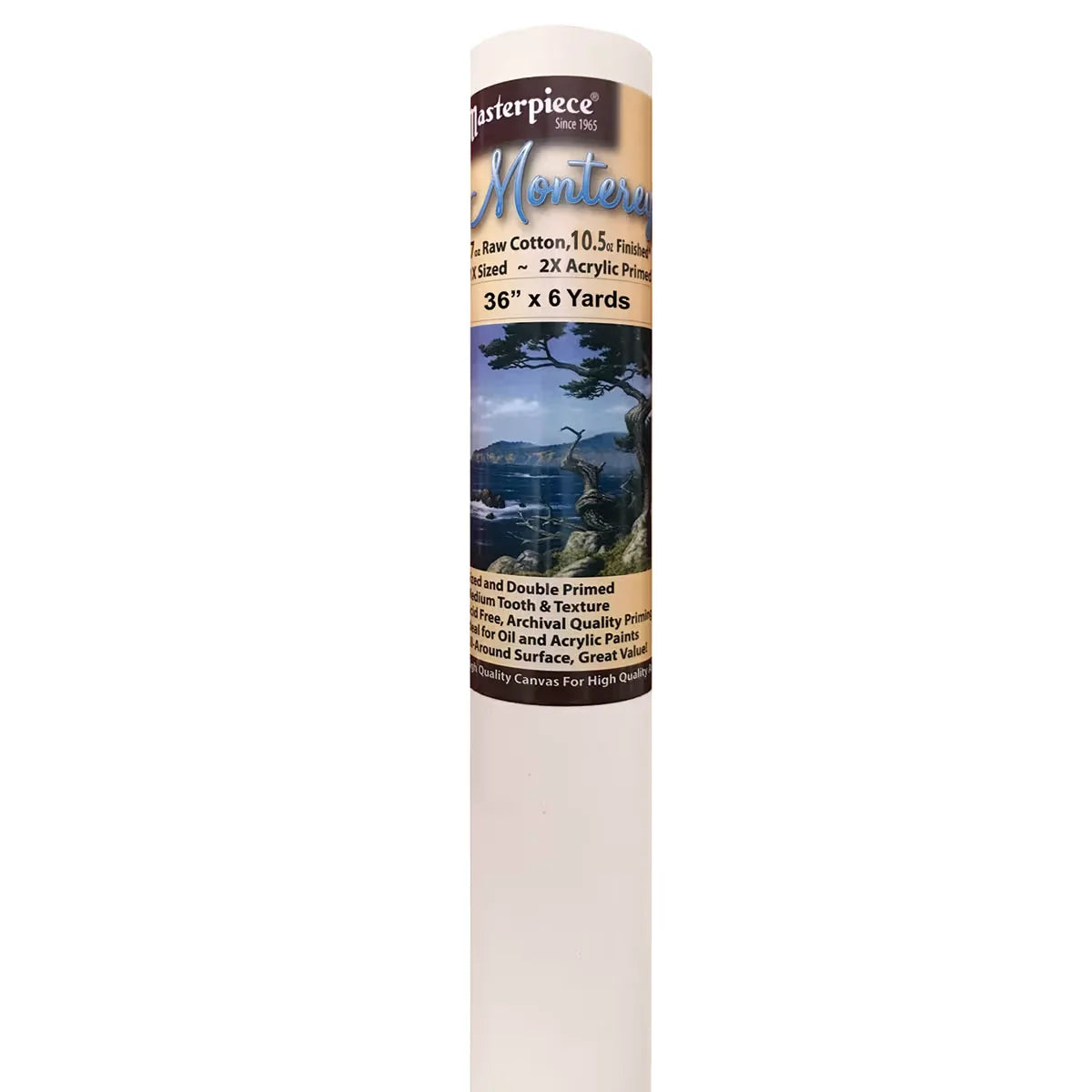Masterpiece Monterey Cotton Canvas Roll  36 x 6 yds Acrylic Primed