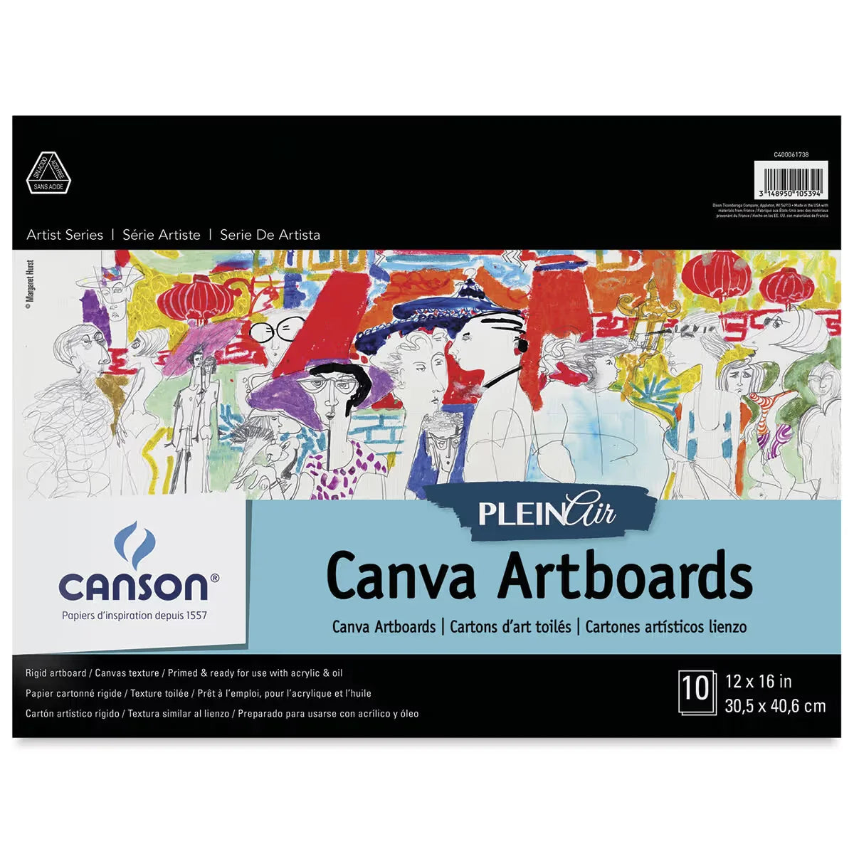 Canson Plein Air Canva Artboard Pad  8 x 10 10 Sheets