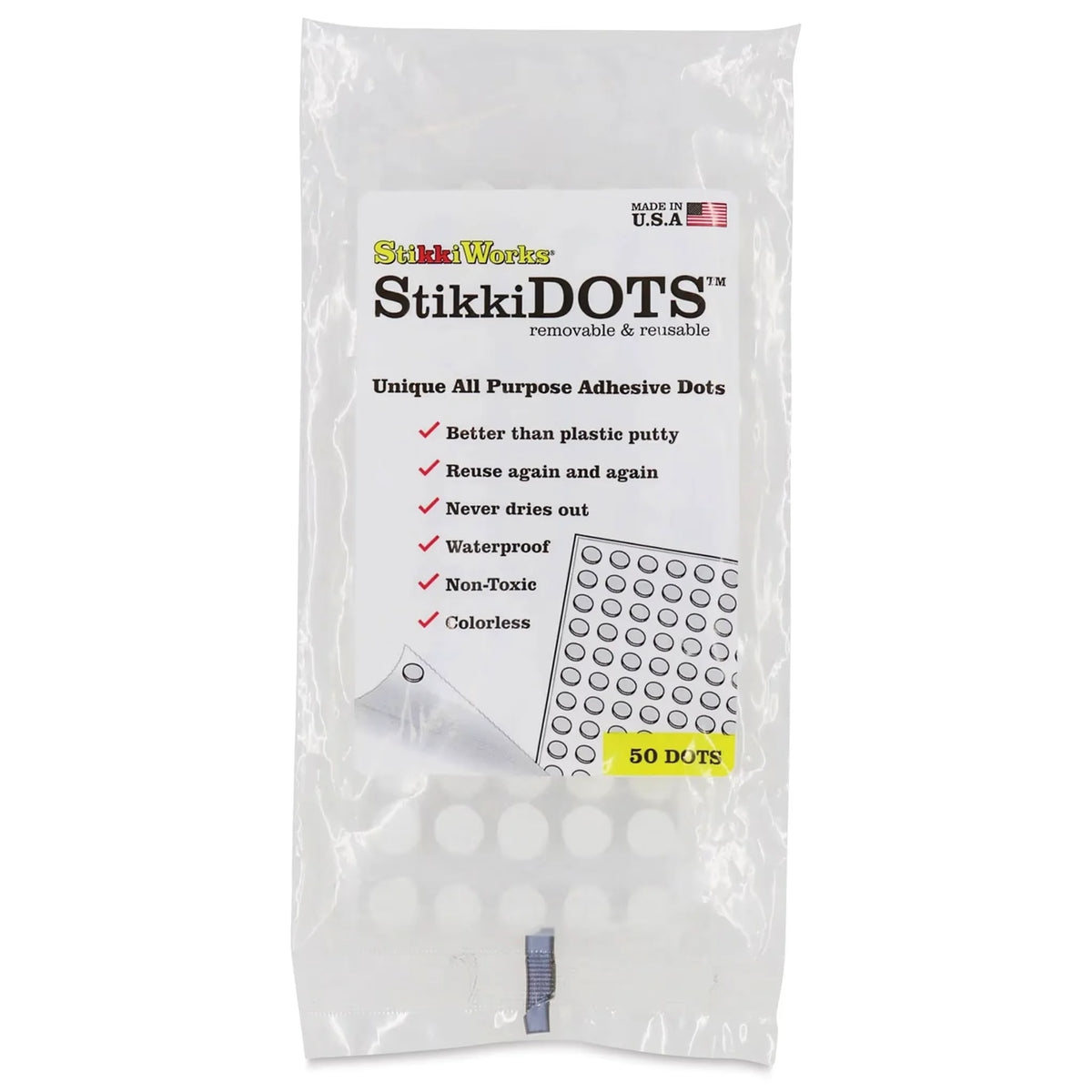 StikkiWorks StikkiDots Adhesive Wax Dots  Pkg of 50