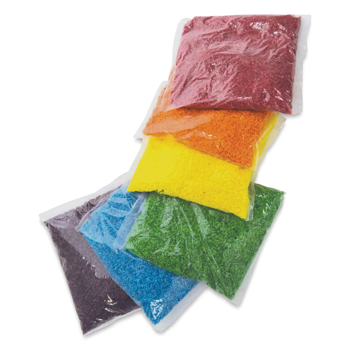 Roylco Sensory Rice  Assorted Colors 1 lb Bags Set of 6