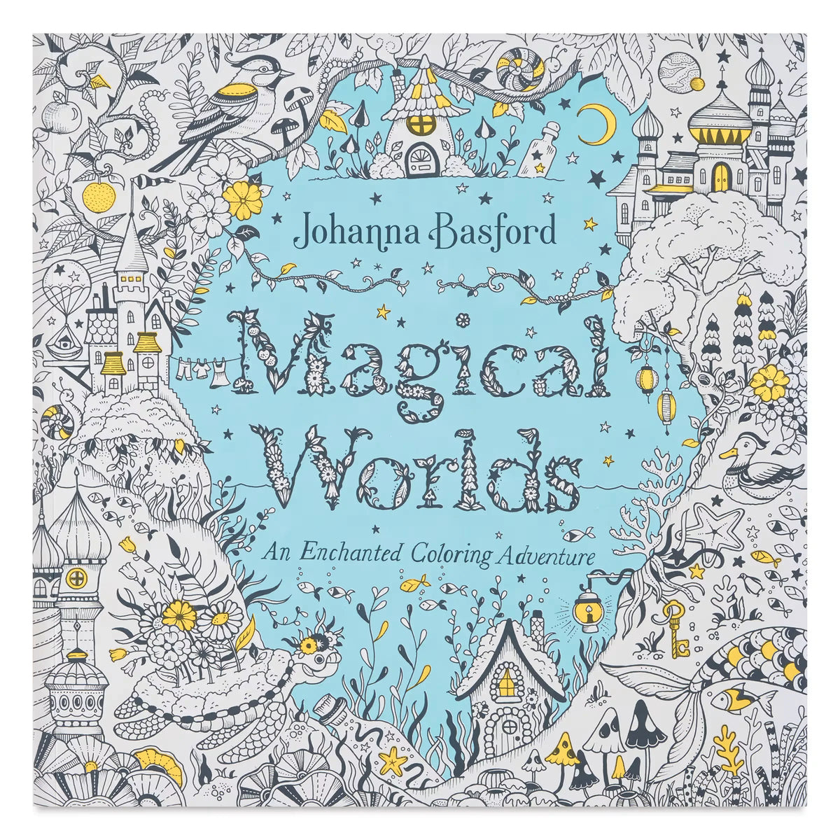 Magical Worlds Coloring Book  10 x 10 80 Pages