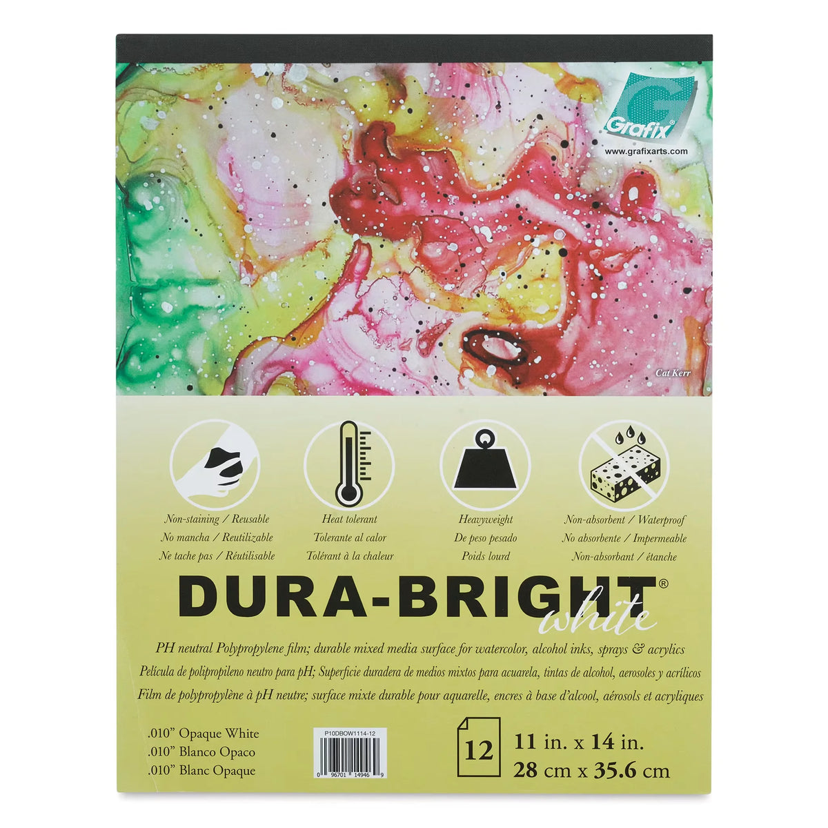 Grafix DuraBright Pad  5 x 7 White