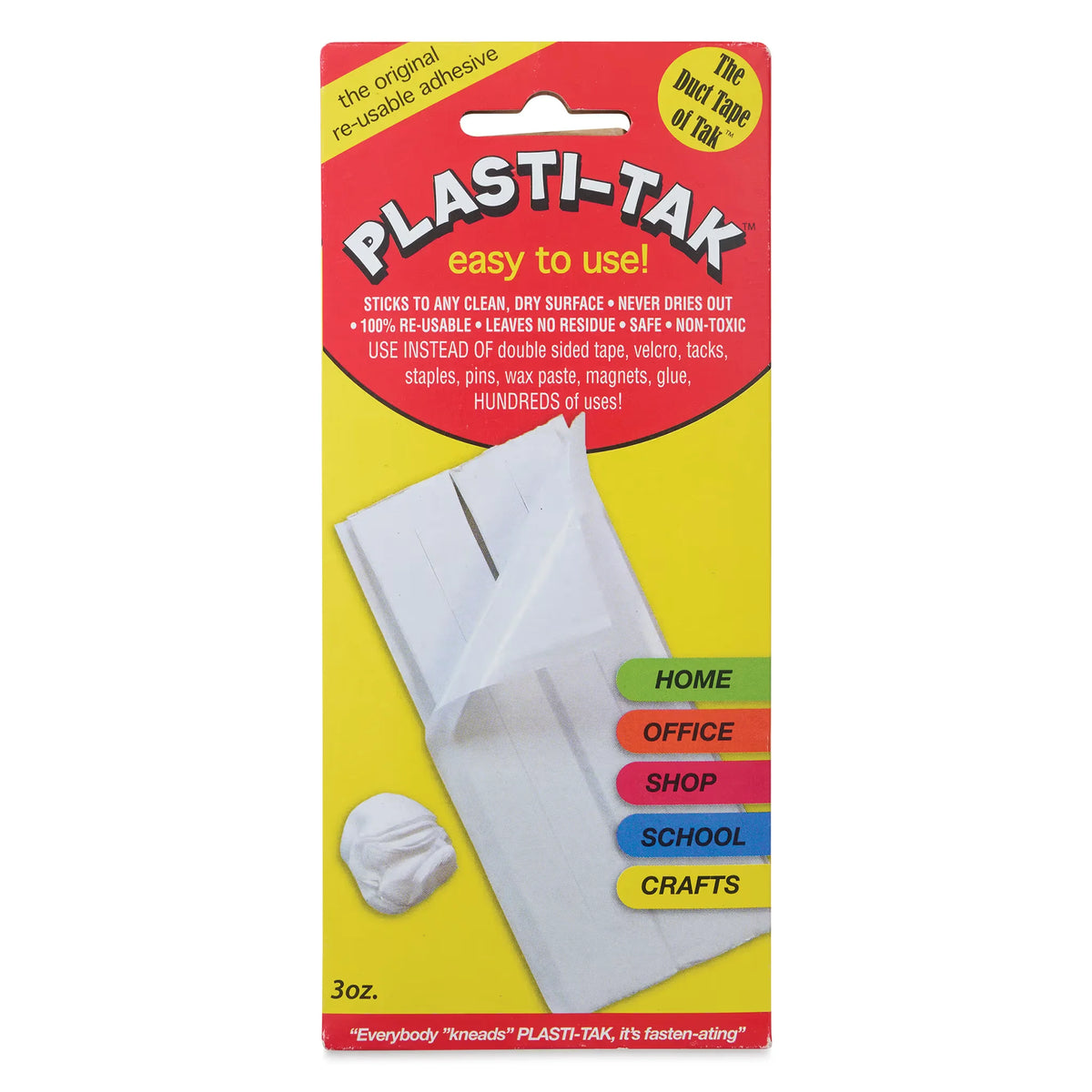 PlastiTak Reusable Adhesive Putty  3 oz