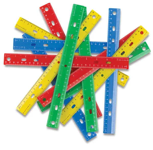 Bargain Elementary Plastic Rulers Pkg of 12