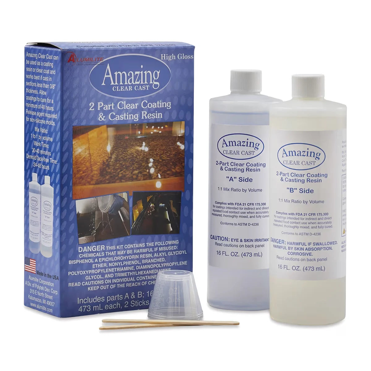 Alumilite Amazing Clear Cast Epoxy Casting Resin  16 oz Bottle