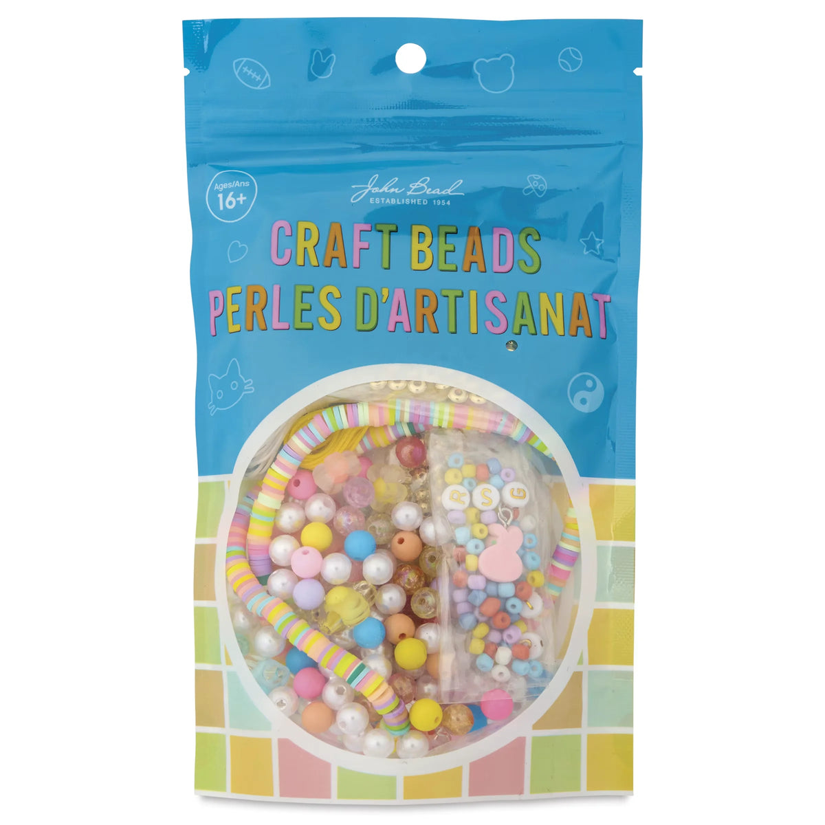 John Bead Craft Beads Bracelet Kit  Assorted Colors