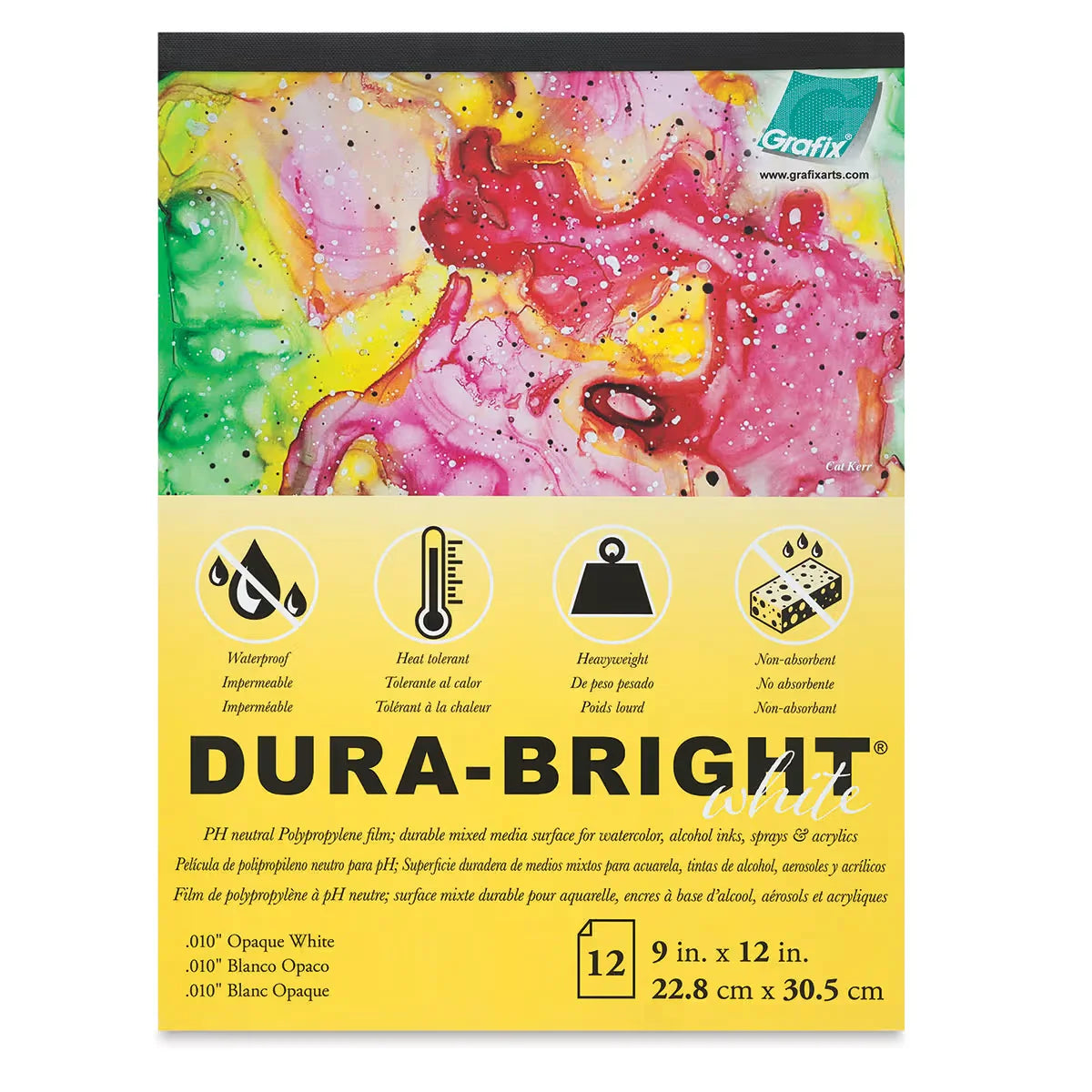 Grafix DuraBright Pad  5 x 7 White