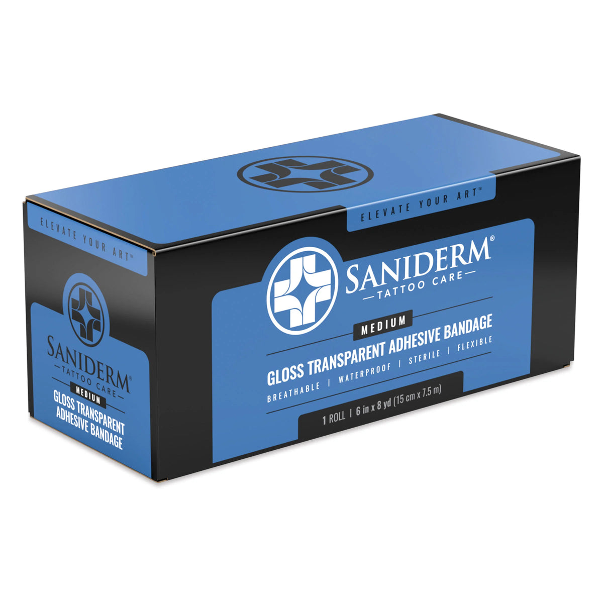 Saniderm Original Tattoo Bandage  Gloss 6 x 8 Pkg of 3