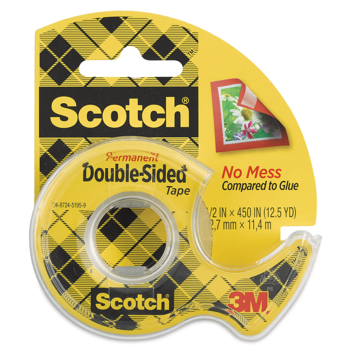 Scotch Permanent DoubleSided Tape  1/2 x 250